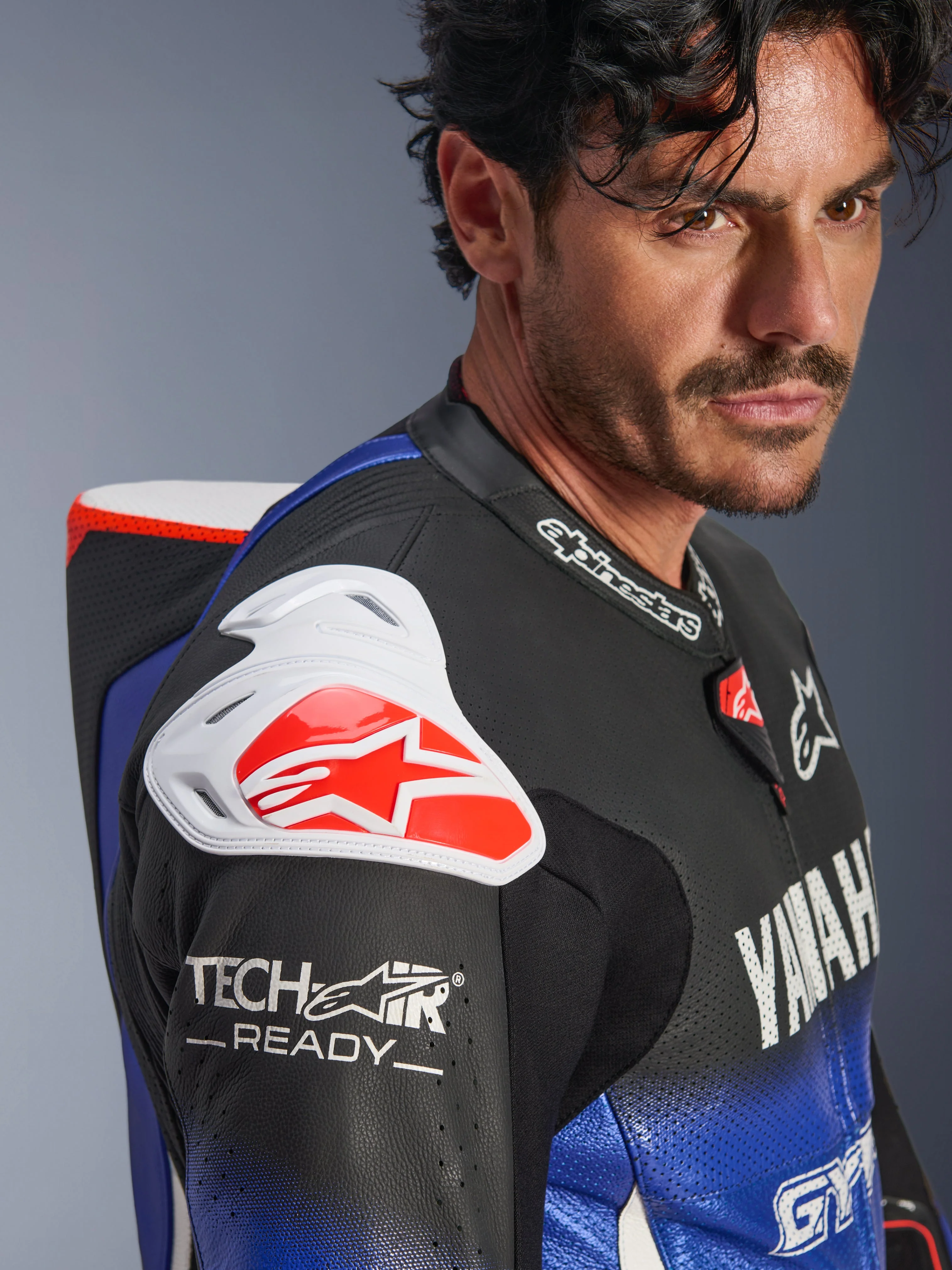 Macacão De Couro Yamaha GP-R7 1 Peça - Image 8